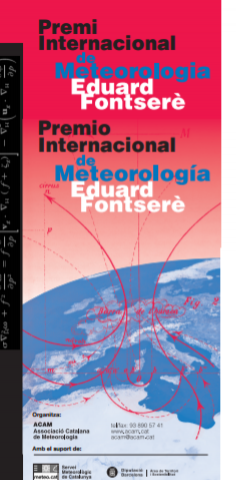 Portada del tríptic anunciant el Premi Internacional de Meteorologia Eduard Fontserè 2017